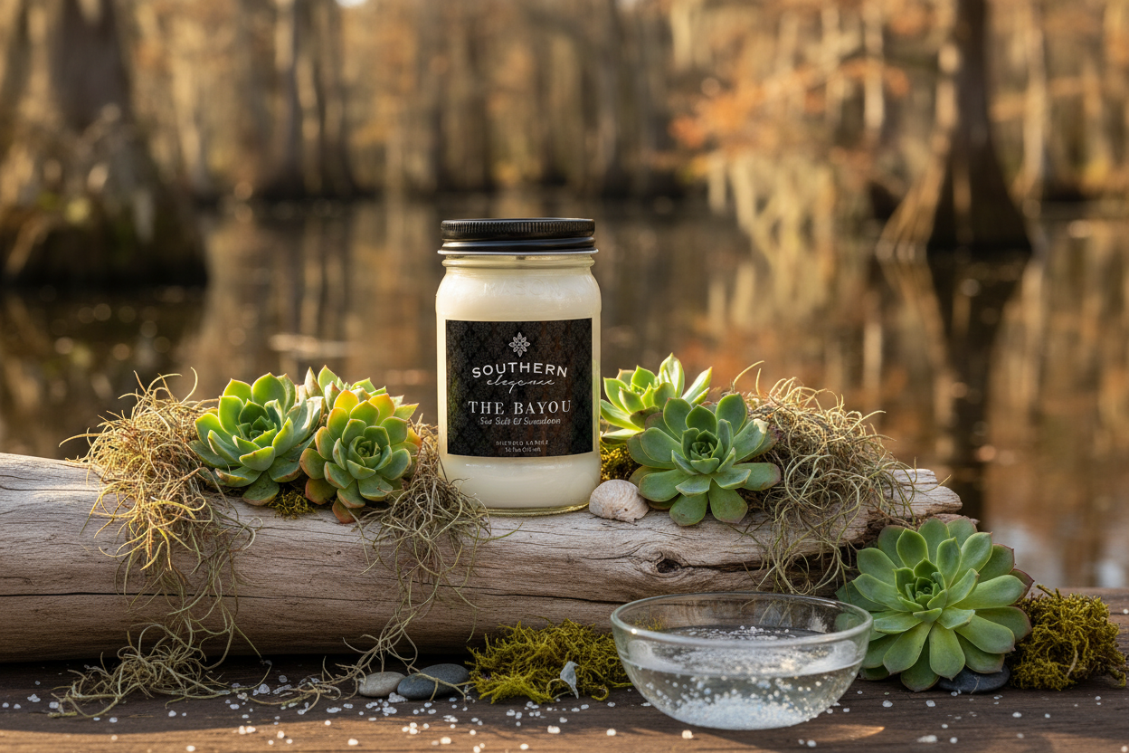 The Bayou Candle Lifestyle Photo