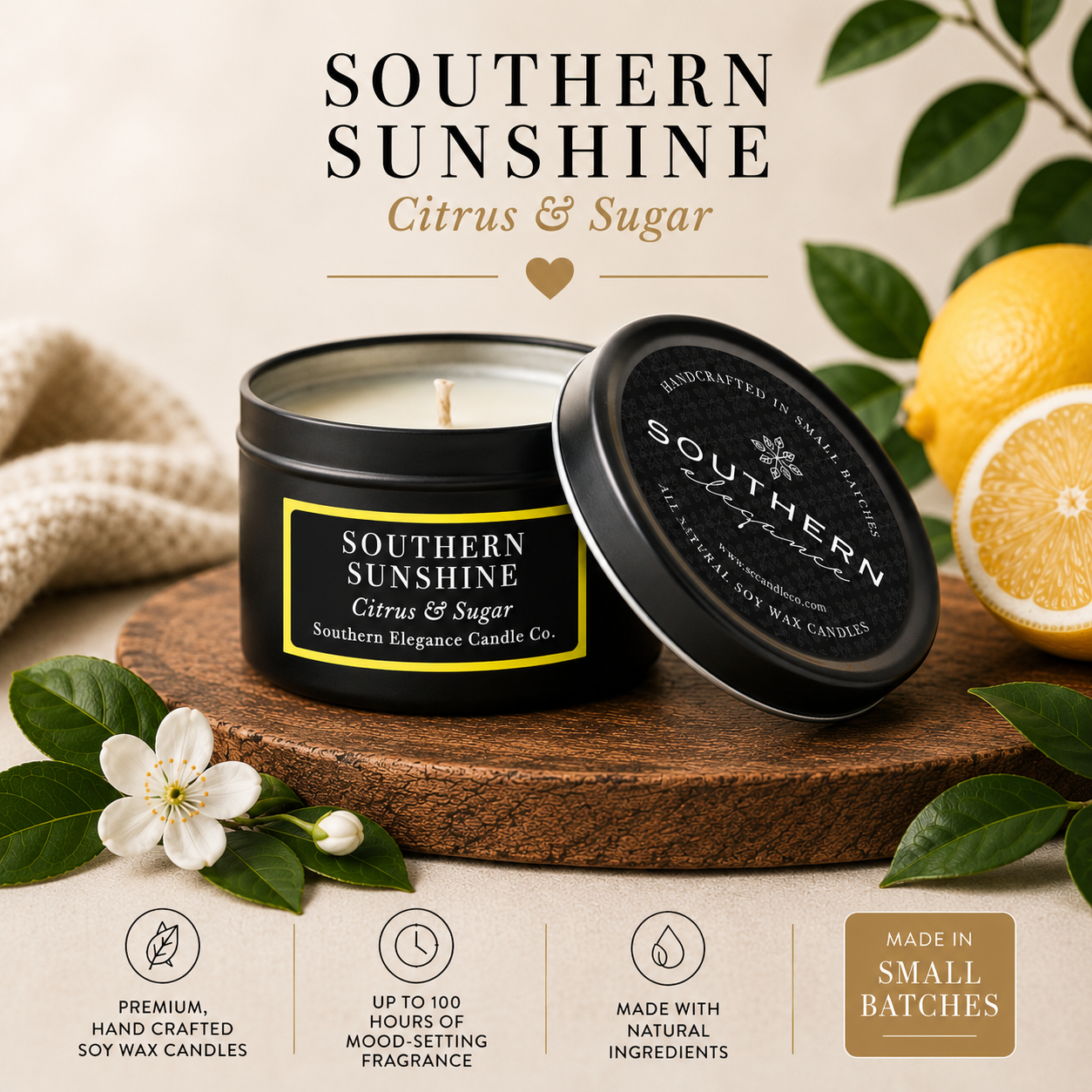 6 oz Travel Tins Candles