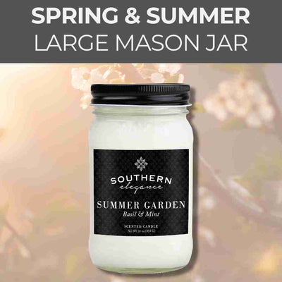 Large Mason Jar Candle: Spring and Summer Collection