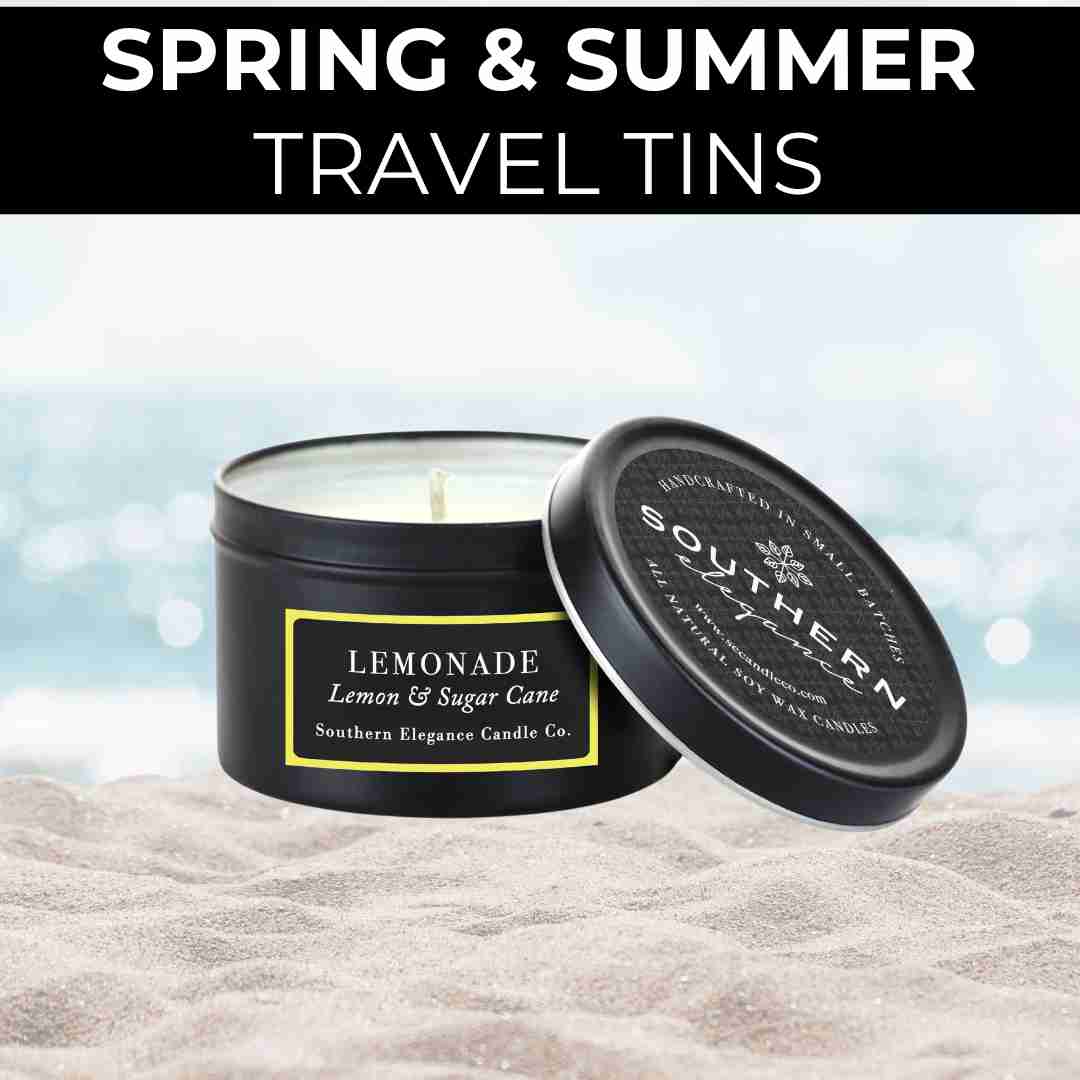 6 oz Black Travel Tin: Spring and Summer Scents Candle