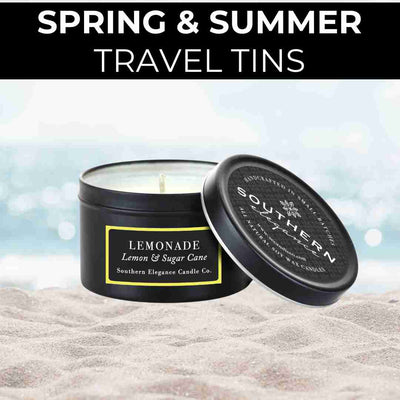 Spring and Summer 6 oz Black Travel Tin Candle