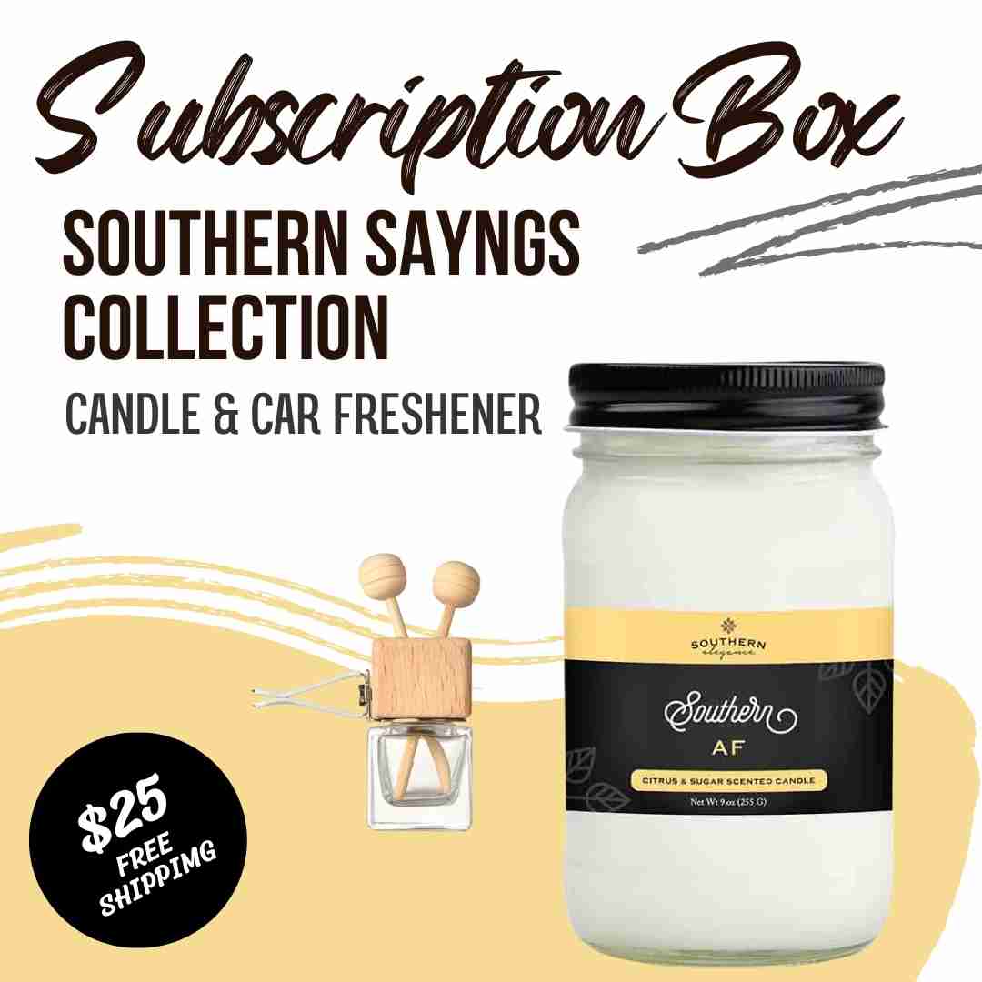 $25 Southern Sayings Monthly Subscription (Candle & Car Freshener)