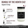 Bundle of the Month:  Mason Jar Candle, Diffuser, & Spray (Apple Crisp)