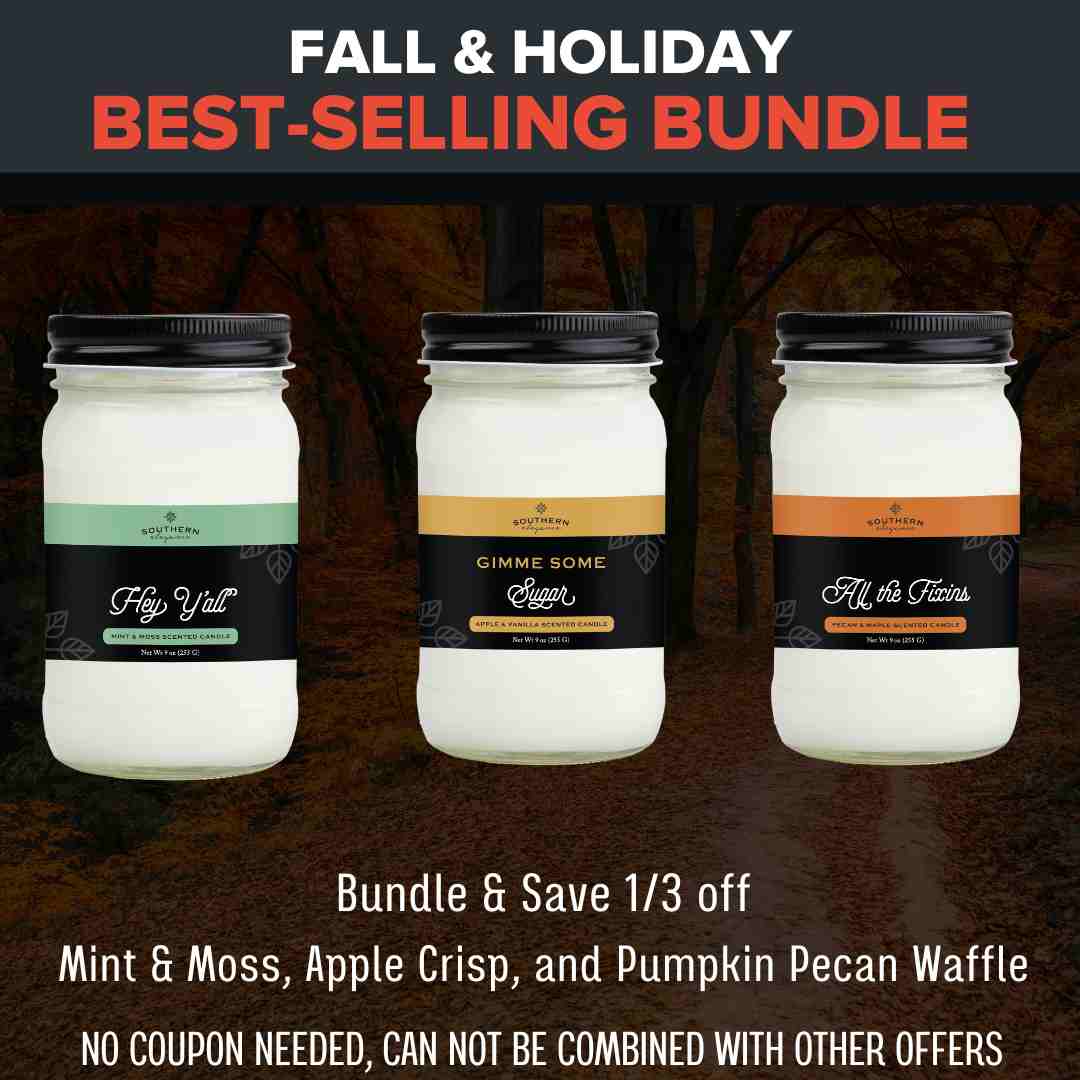 Southern Sayings Candle Bundle #1 (Mint & Moss, Apple Crisp, and Pumpkin Pecan Waffle)