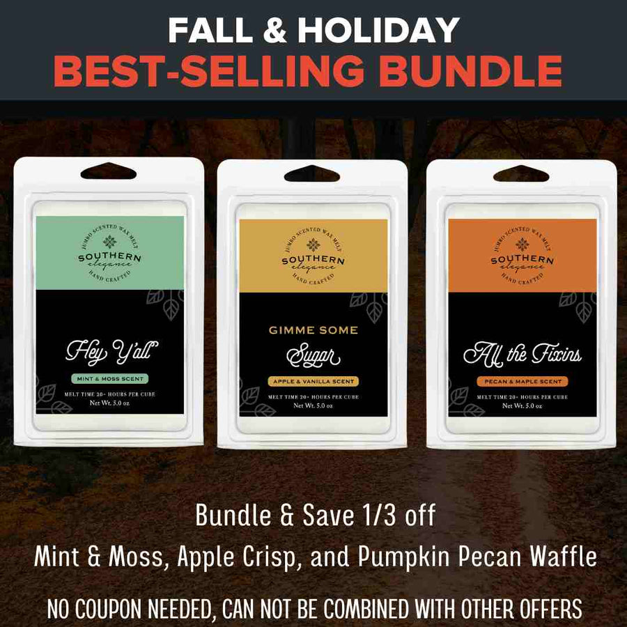 Southern Sayings Melt Bundle #1 (Mint & Moss, Apple Crisp, and Pumpkin Pecan Waffle)