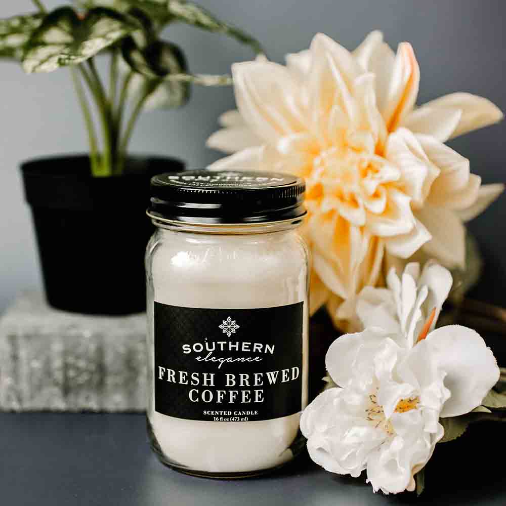 Signature Scents Collection: 16 oz Mason Jar Candle - Southern Elegance