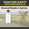 (Refill) 4 oz Diffuser with Reeds: Signature Year Round Scents (Natural Reeds & Spirals)