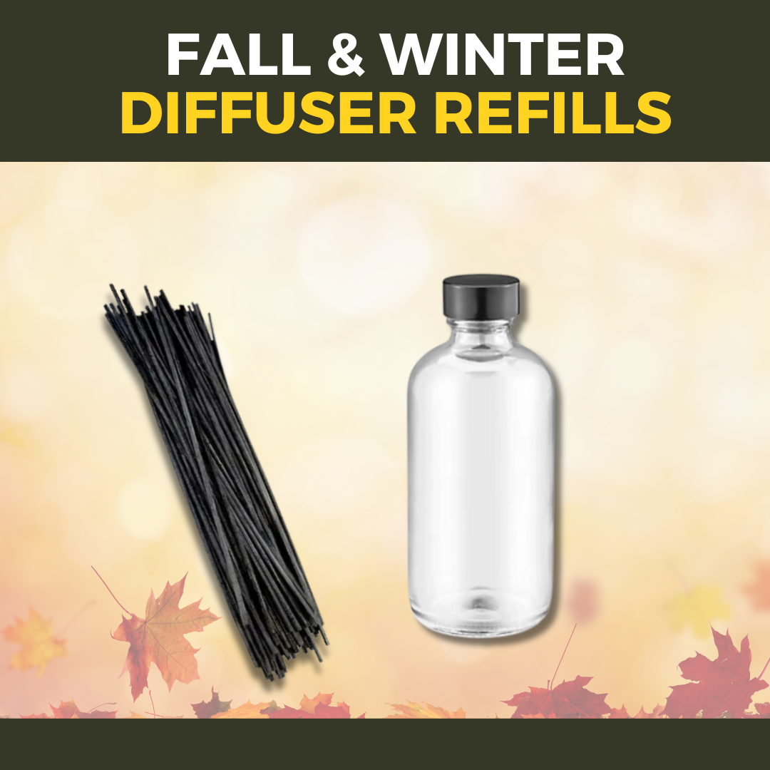 4 oz (Refill) Fall & Winter Scents:  Diffuser with Black Reeds