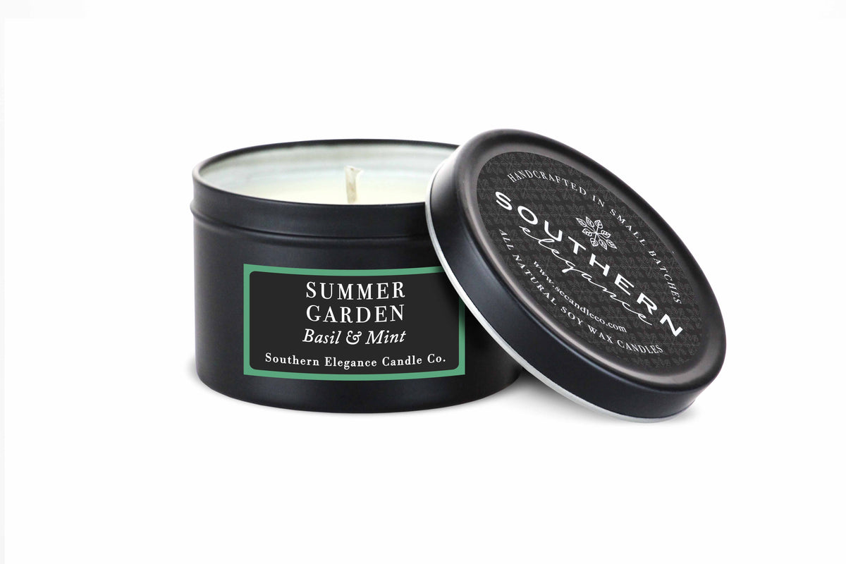 6 oz Black Travel Tin: Spring and Summer Scents Candle